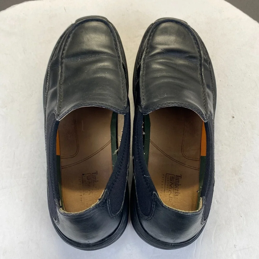 Timberland‎ 79030 Black Leather Slip On Loafers Men's Size 10.5 M,Comfort